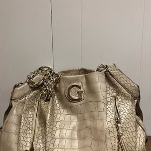 Crocodile-Embossed Guess Purse